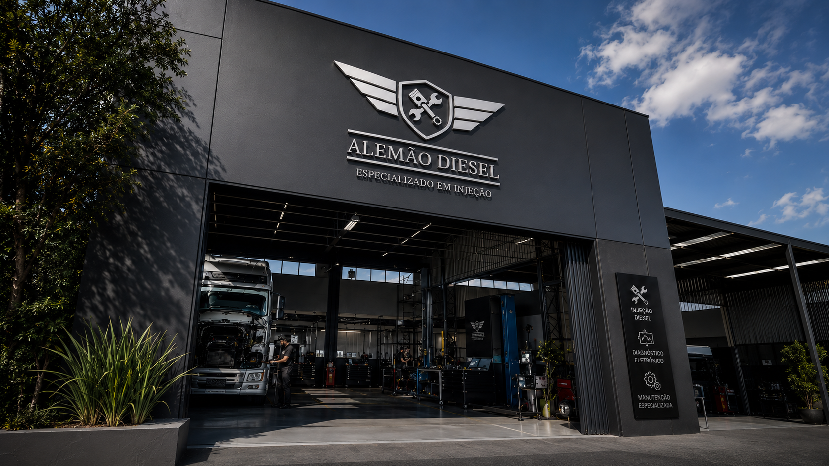 Fachada de uma unidade Alemão Diesel